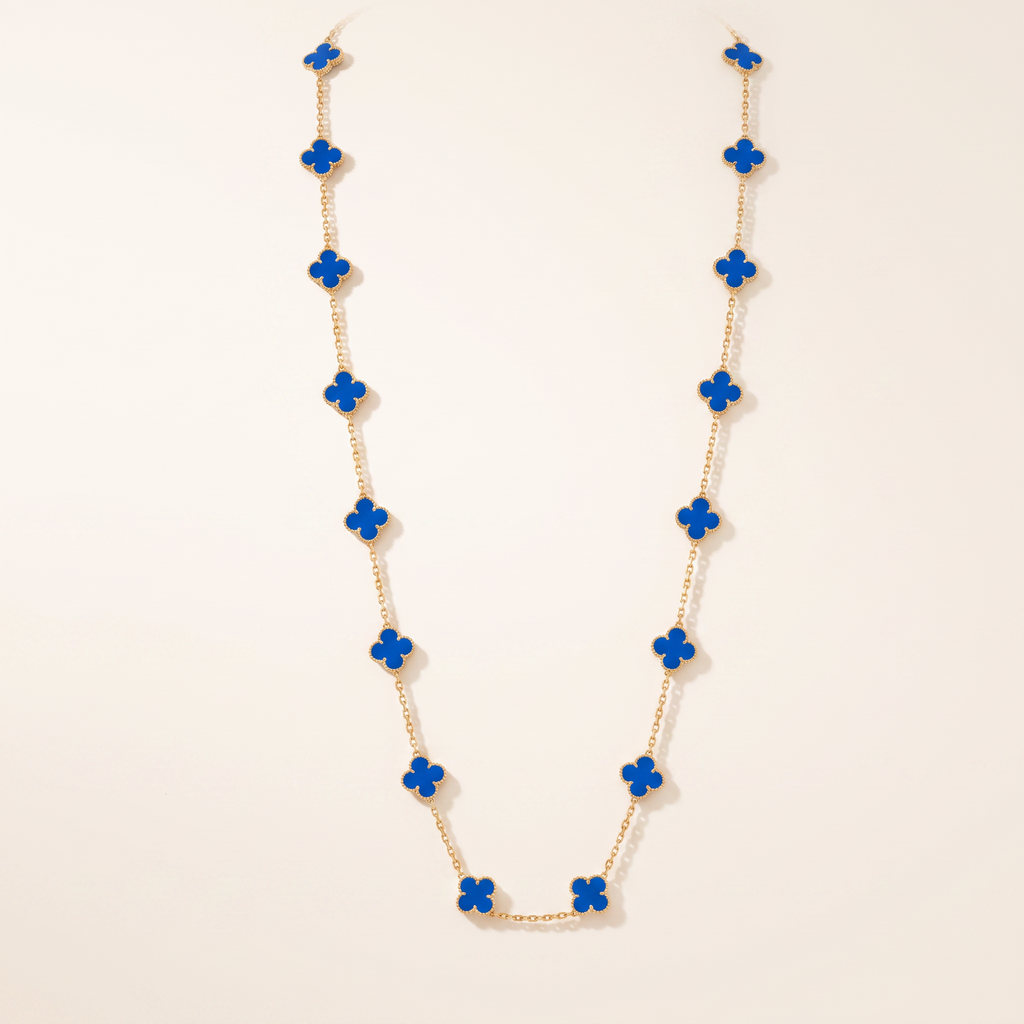 Vintage Alhambra Agate Clover 20 Motifs Necklace