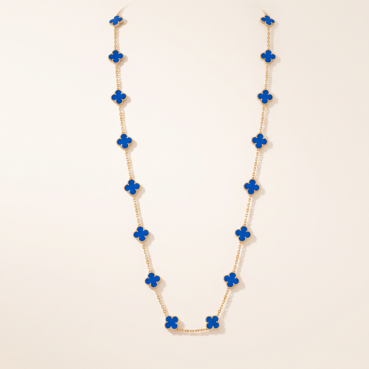Vintage Alhambra Agate Clover 20 Motifs Necklace