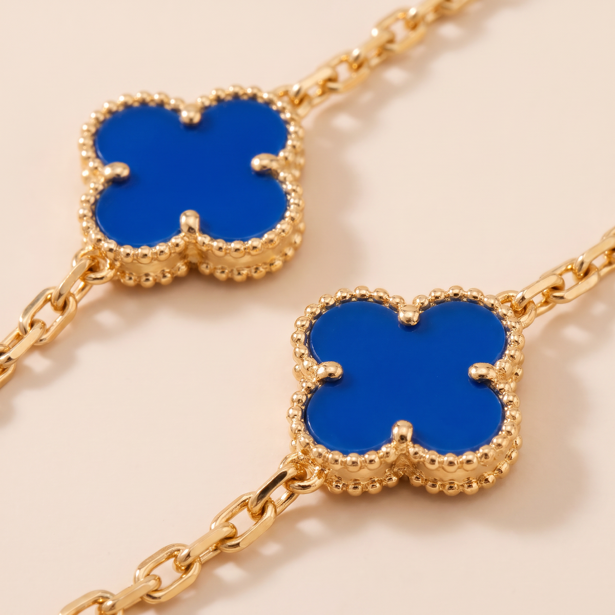 Vintage Alhambra Agate Clover 20 Motifs Necklace
