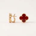Vintage Alhambra Carnelian Motif Earrings